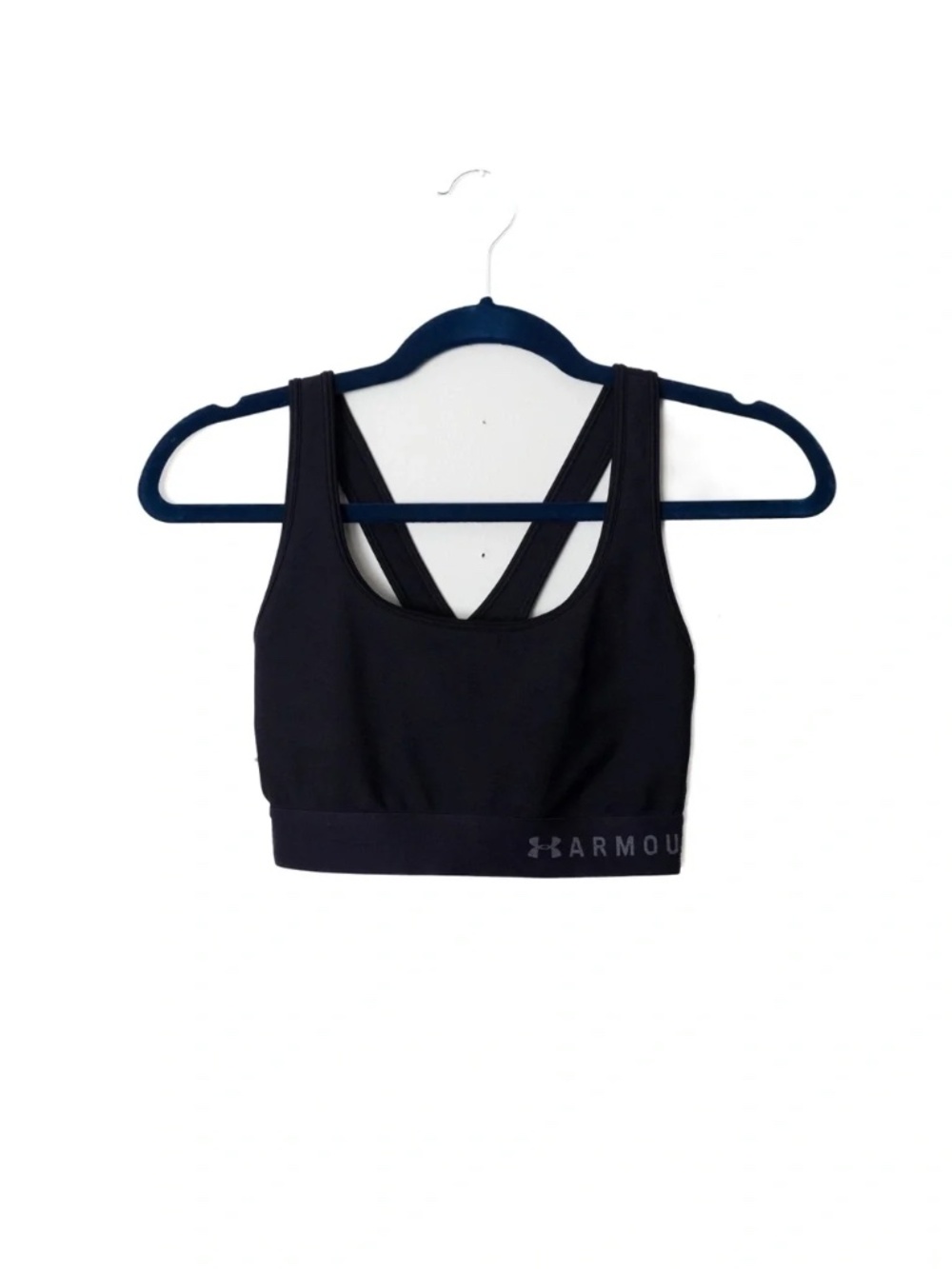 Under Armour Women's Mid Crossback Sports Bra Black
